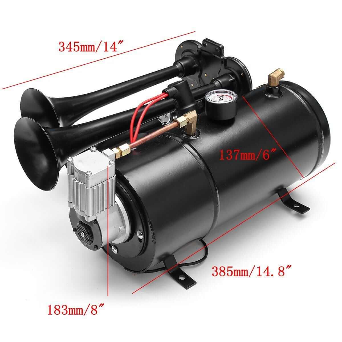 Sizes of the QUADRA TRAIN-HORN®
